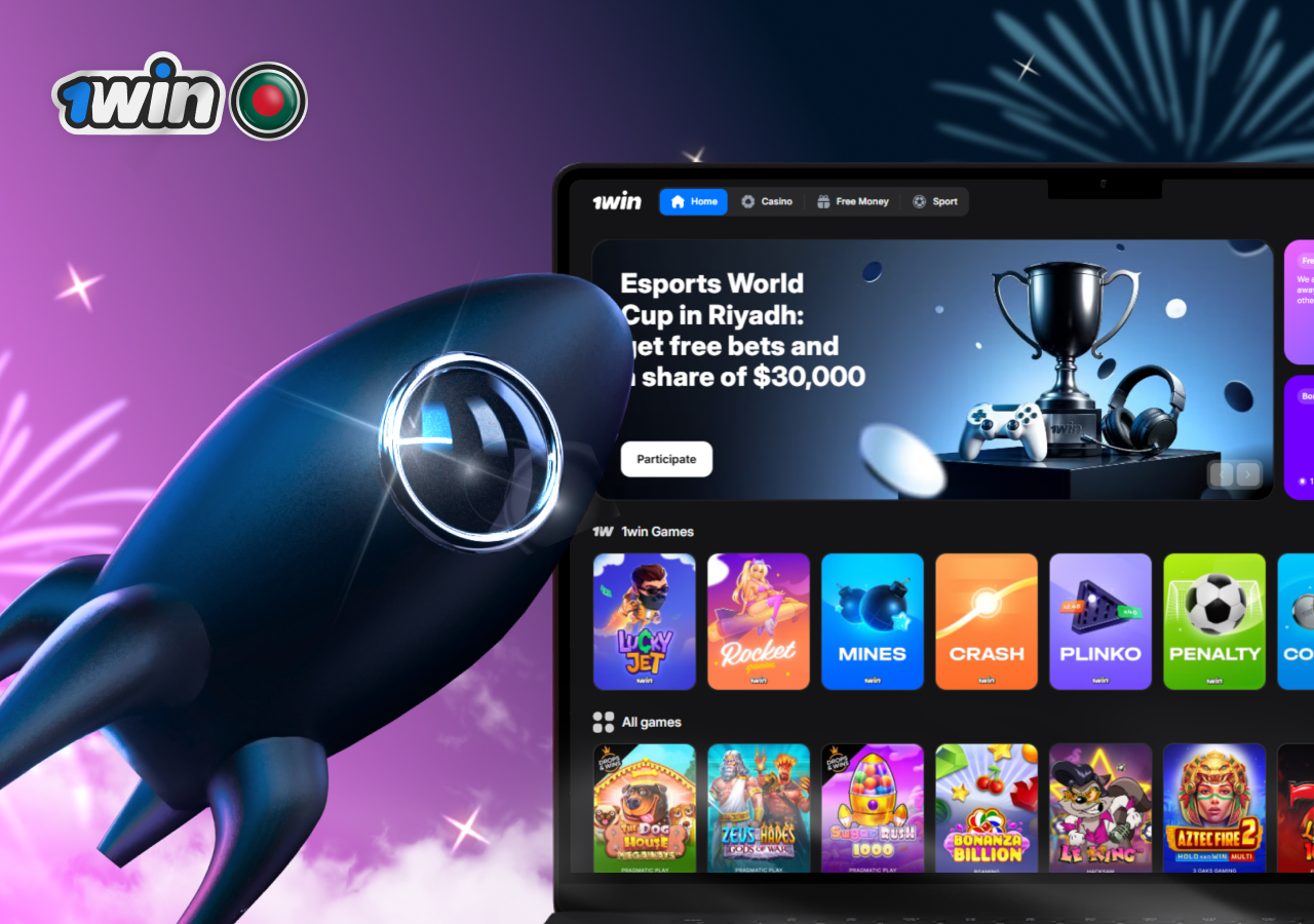 Play slots, live casino and sports at 1win Bangladesh